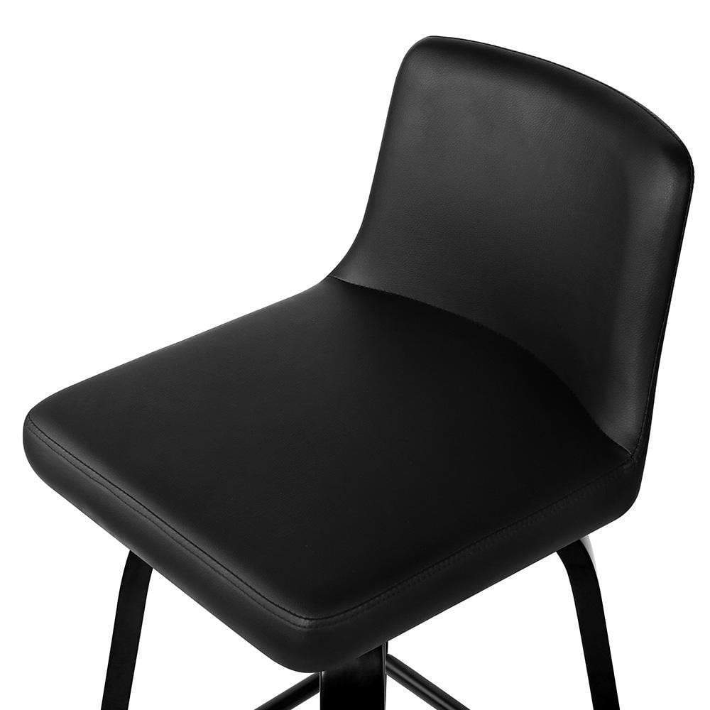 Set of 2 Wooden Bar Stool - Black - BSR