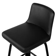 Set of 2 Wooden Bar Stool - Black - BSR