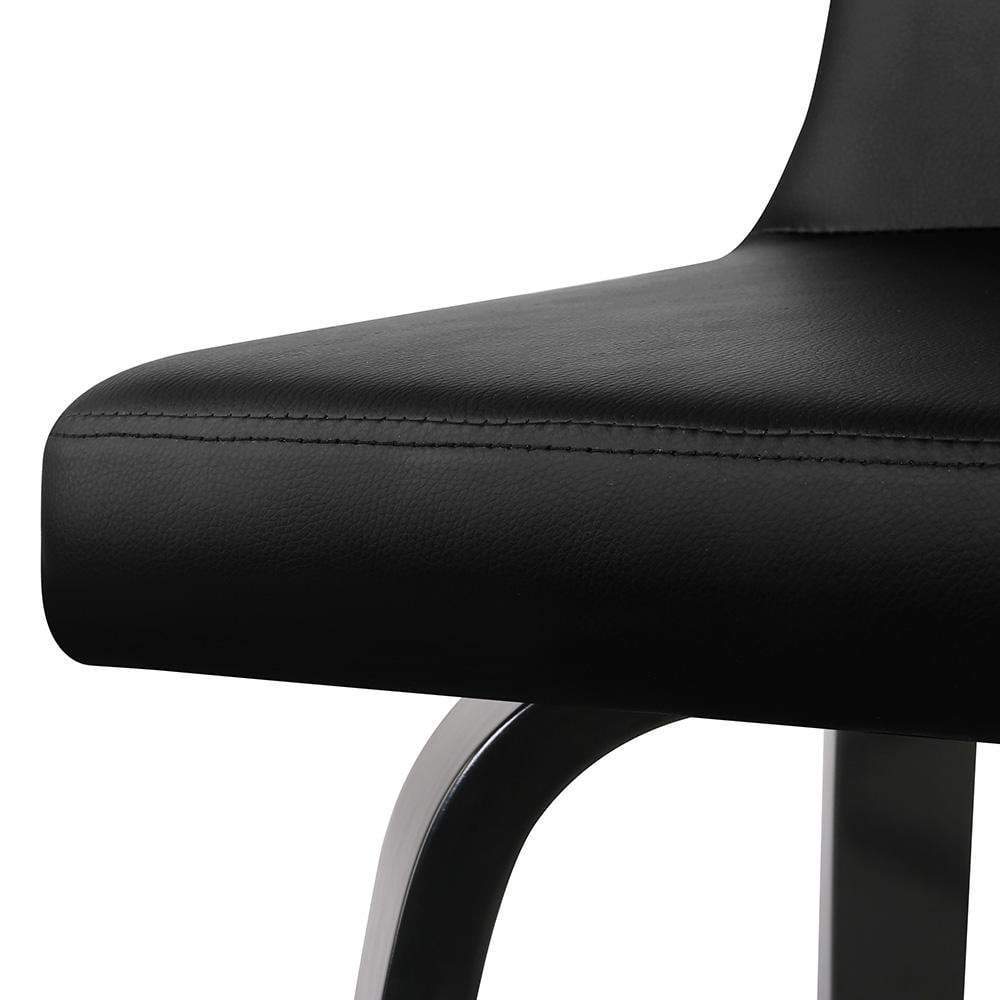 Set of 2 Wooden Bar Stool - Black - BSR