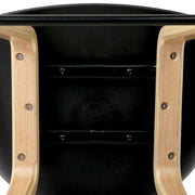 Set of 2 Wooden Backless Bar Stools - Black - BSR