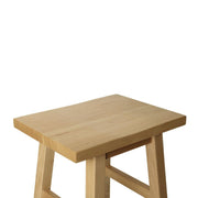Set of 2 Wooden Backless Bar Stools - Natural - BSR