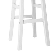 Set of 2 Wooden Backless Bar Stools - White - BSR