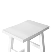 Set of 2 Wooden Backless Bar Stools - White - BSR