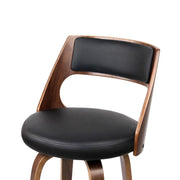Set of 2 Wooden Bar Stools - Black - BSR