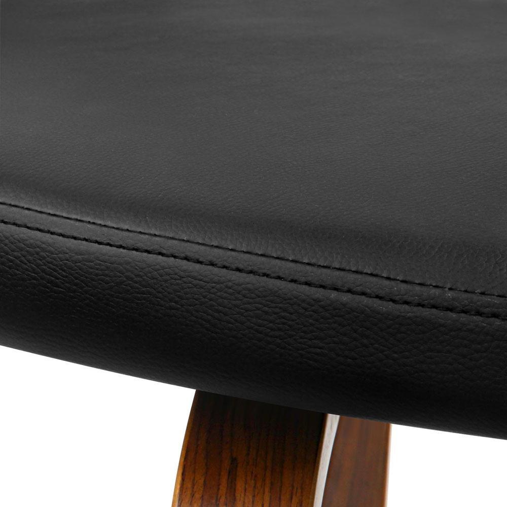 Set of 2 Wooden Bar Stools - Black - BSR