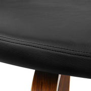 Set of 2 Wooden Bar Stools - Black - BSR