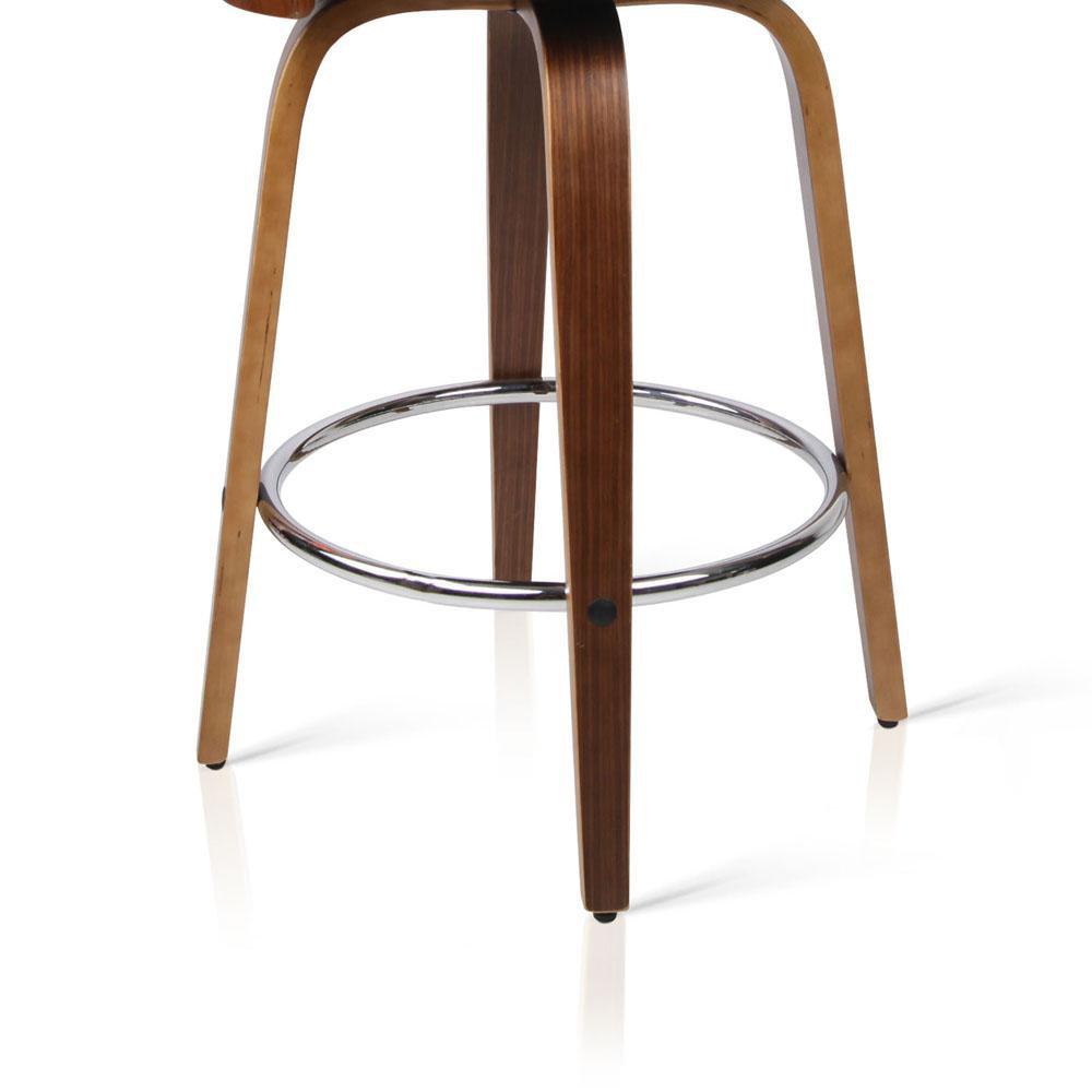 Set of 2 Wooden Bar Stools - Black - BSR