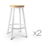 Set of 2 Wooden Stackable Bar Stools - BSR
