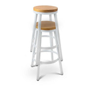 Set of 2 Wooden Stackable Bar Stools - BSR