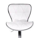 Set of 4 Bar Stools RUBY Kitchen Swivel Bar Stool PU Leather Chairs Gas Lift White - BSR