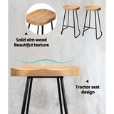 Set of 4 Vintage Tractor Bar Stools Retro Bar Stool Industrial Chairs 75cm - BSR
