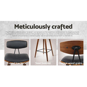 set of 4 Wooden Bar Stools Kitchen Bar Stool Dining Chair Cafe Wood Black - BSR