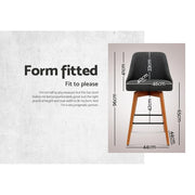 set of 4 Wooden Bar Stools Swivel Bar Stool Kitchen Dining Chairs Cafe Charcoal - BSR
