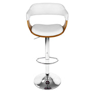 Wooden Bar Stool - White - BSR