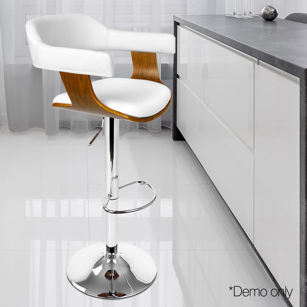 Wooden Bar Stool - White - BSR