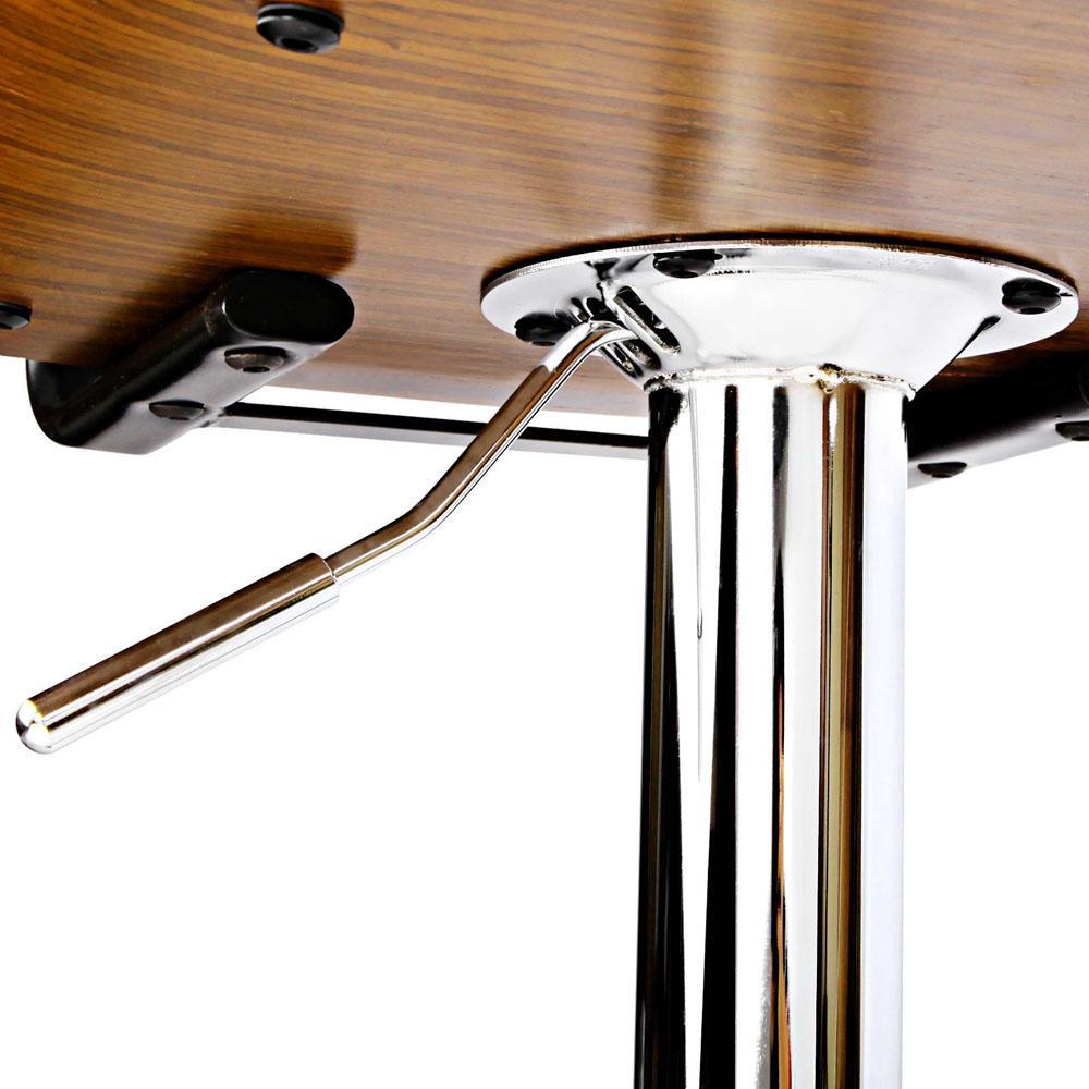 Wooden Gas Lift  Bar Stools - White - BSR