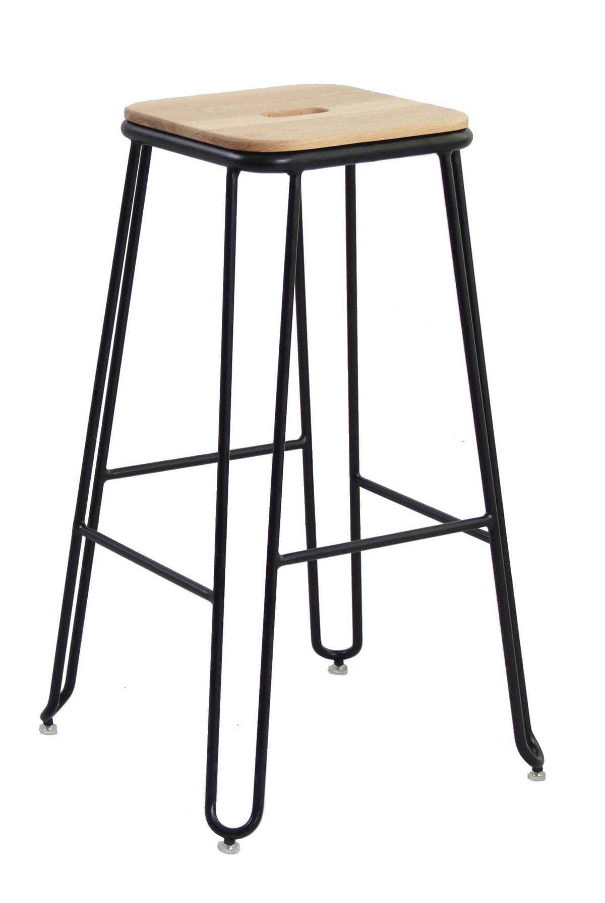 Ash Wood & Steel Industrial Bar Stool - BSR