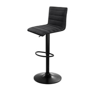 Set of 2 Fabric Bar Stools - Black - BSR