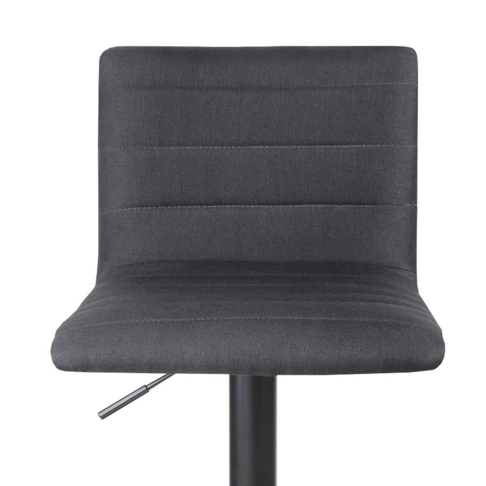 Set of 2 Fabric Bar Stools - Black - BSR