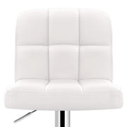 Set of 2 PU Leather Bar Stools - White - BSR