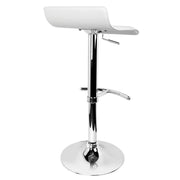 Set of 2 PU Leather Bar Stools - White - BSR