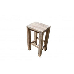 Sturdy Stool White Brush Finish - BSR