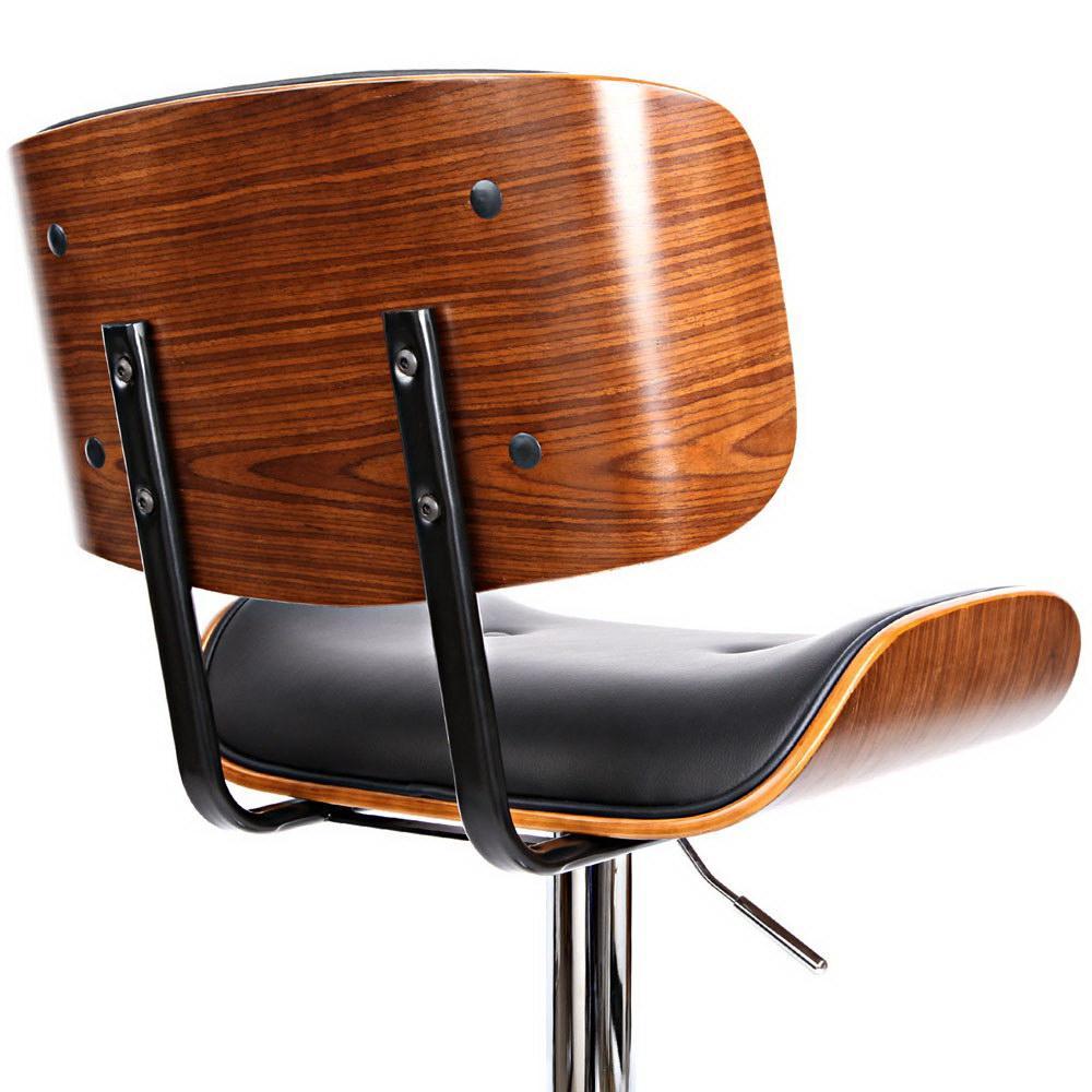Wooden Gas Lift  Bar Stools - Black - BSR