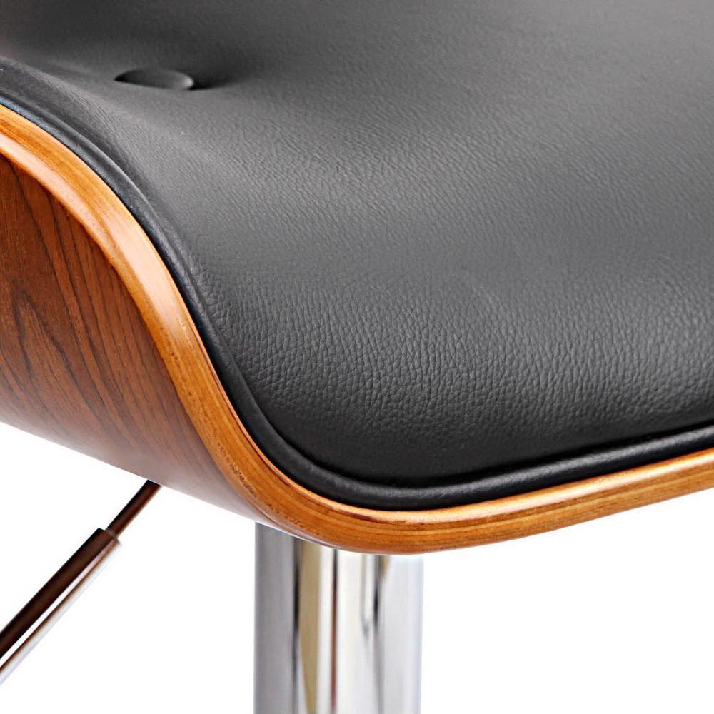 Wooden Gas Lift  Bar Stools - Black - BSR